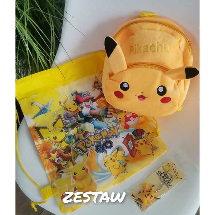 Nowy zestaw plecaczek pokemon worek pokemon brelok plecak pokemon