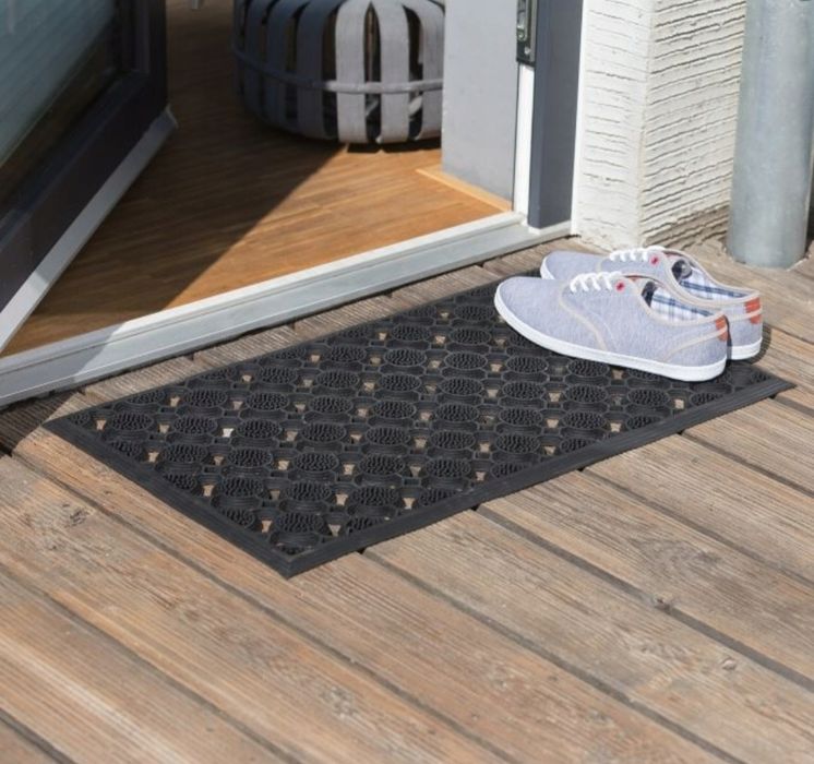 Relaxdays Wycieraczka gotowa gumowa na zewnątrz 45 x 75 cm