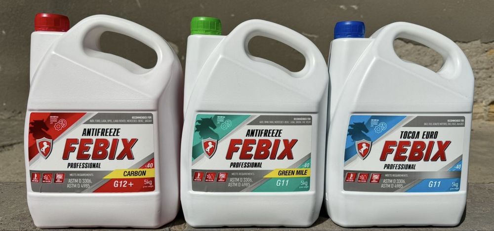 Антифріз Febix аналог Felix Carbon G11 зелений 10л