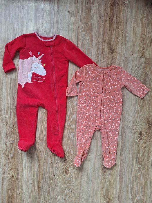Pajacyk z jednorożcem i pajacyk w kwiatki 74 cm