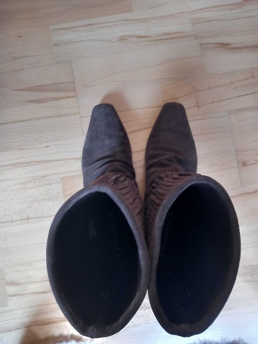 Buty botki frędzle kowbojki stradivarius 39