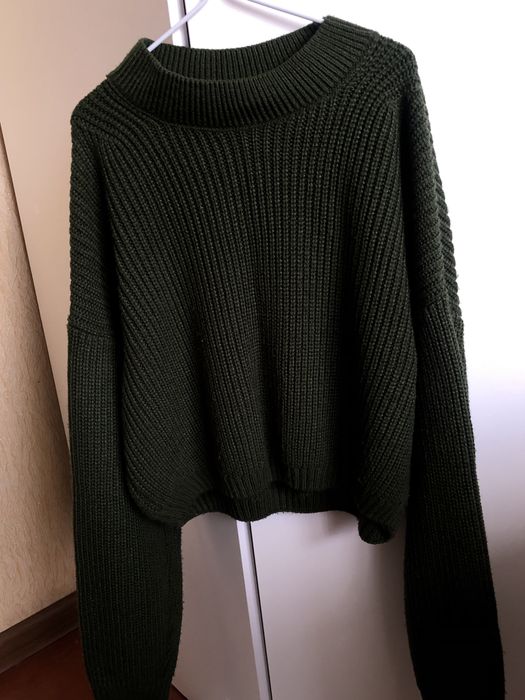 Жіноча вʼязана кофта, зелена(хакі)