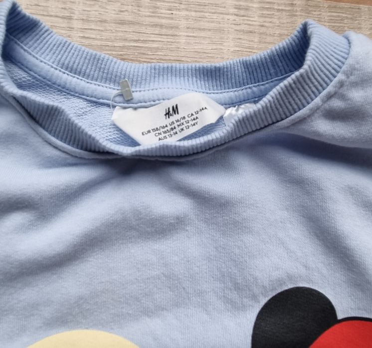 Bluza dresowa oversize H&M świąteczna Myszka Miki drws