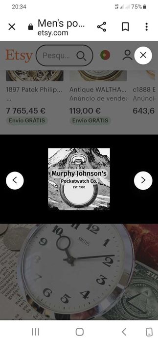 Relógio SMITHS "BIG TIME" 88mm Pocket Watch (relógio de algibeira)