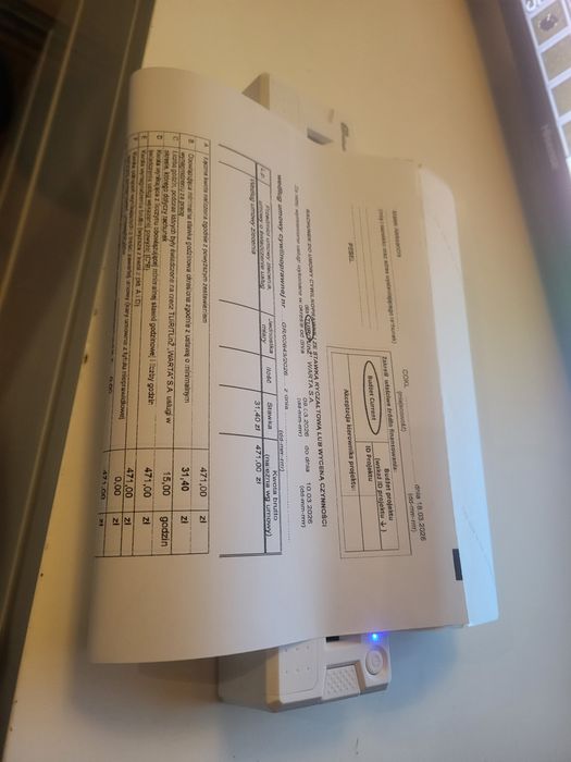 Drukarka termiczna A4 Bluetooth Bez Tuszu Mobilna Android iOS