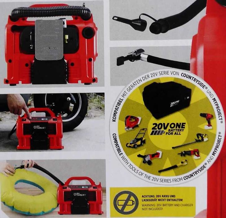 Kompresor 2w1 Akumulatorowy 20V  + 230V 100W