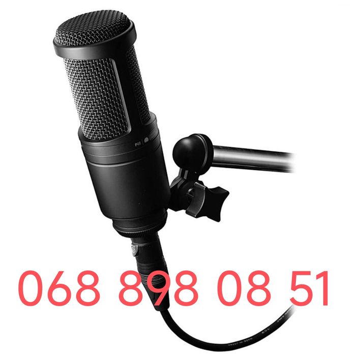 Конденсаторний Мікрофон Audio-Technica AT2020 студія звукозапис демо