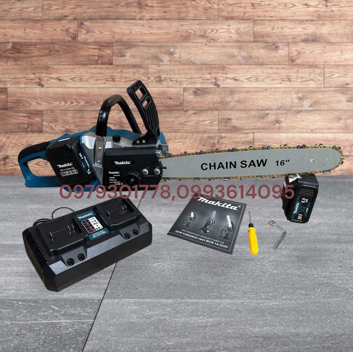 Безщіткова Цепная пила Makita DUC353Z Працює на двох Акумуляторів 72V