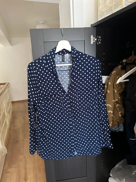 Koszula granatowa w kropki H&M L