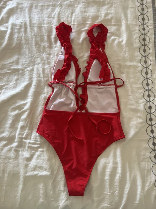 Fato de banho vermelho