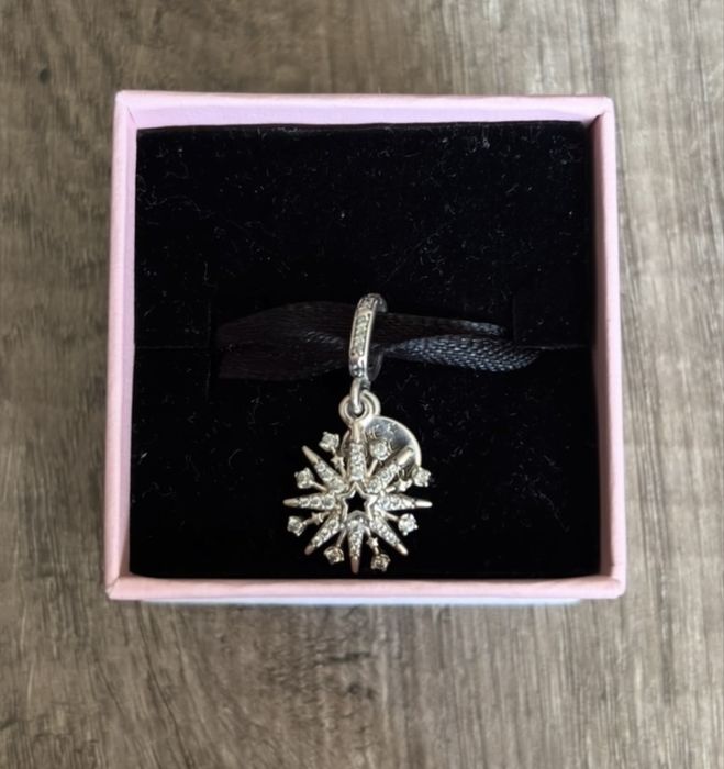 Pandora podwójna zawieszka charms  Gwiazda srebro 925