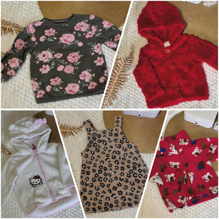Набір дитячий для дівчинки речі 6-9 місяців теплі кофти світшот плаття