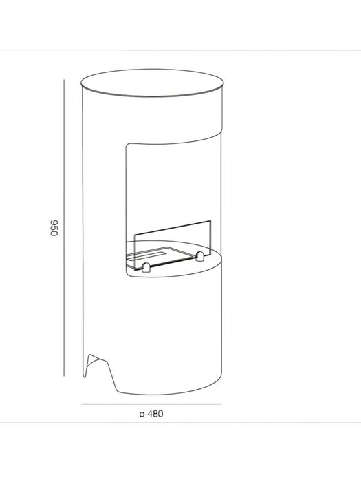 Lareira Bietanol Nova em caixa