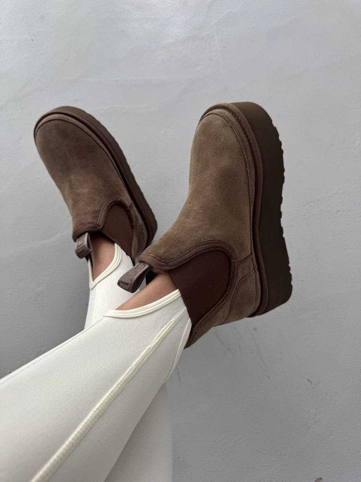 Уггі UGG Neumel Chelsea Platform Brown premium натуральні матеріали