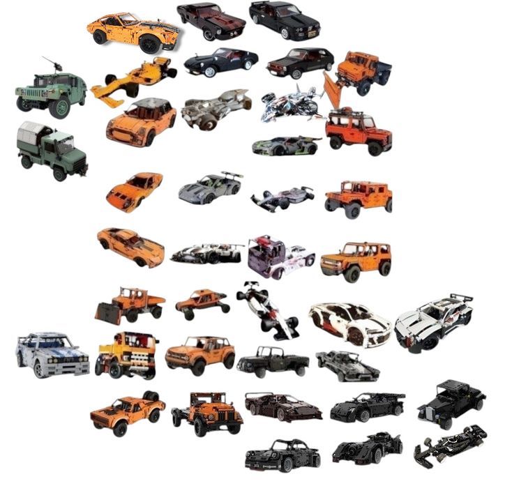 MOC Альтернативні інструкції LEGO Technic Ferrari Daytona SP3 , Mclaren P1, Ford GT, Porsche 911 RSR Lambrghini Sian, Bugatti Chiron, Ferrari 488