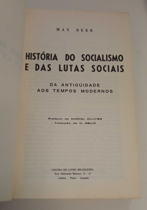 História do Socialismo e das lutas sociais, de Max Beer