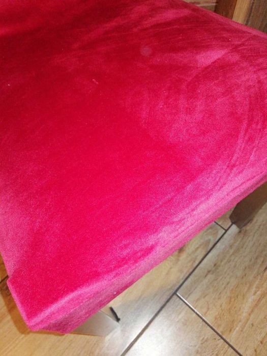 Pokrowce na krzesła czerwone welur 4 szt komplet