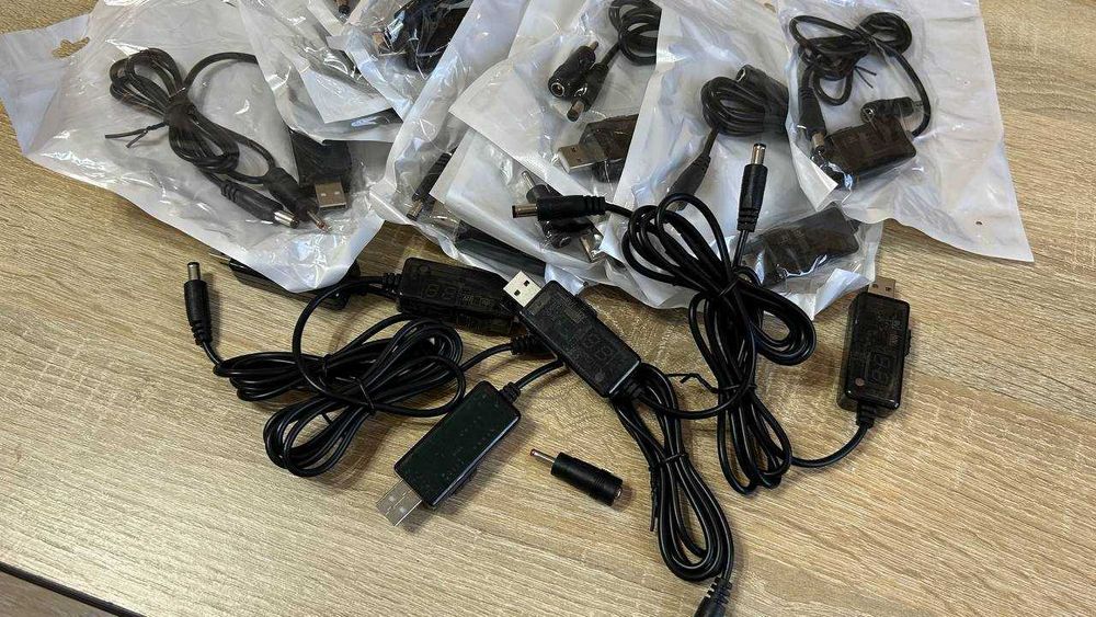 ЯКІСНИЙ Кабель для роутера з перетворювачем на 9v і 12v від powerbank
