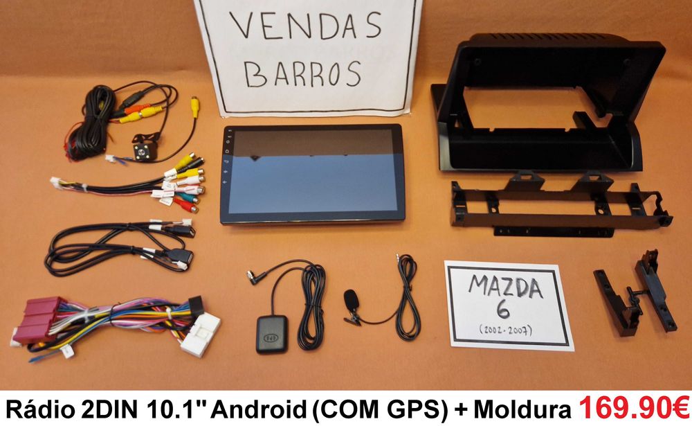 (NOVO) Rádio 2DIN • MAZDA 6 (2002 a 2012) • Android GPS [4+64GB]