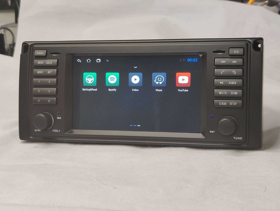 Rádio BMW E39 Android 13 WiFi GPS Novo com Garantia 2GB RAM