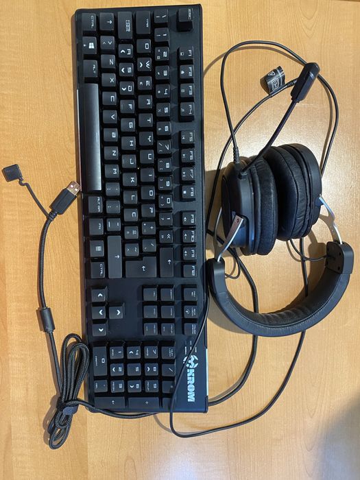 Teclado Mecânico Krom Kael + Headset TUF Gaming H3 Silver: