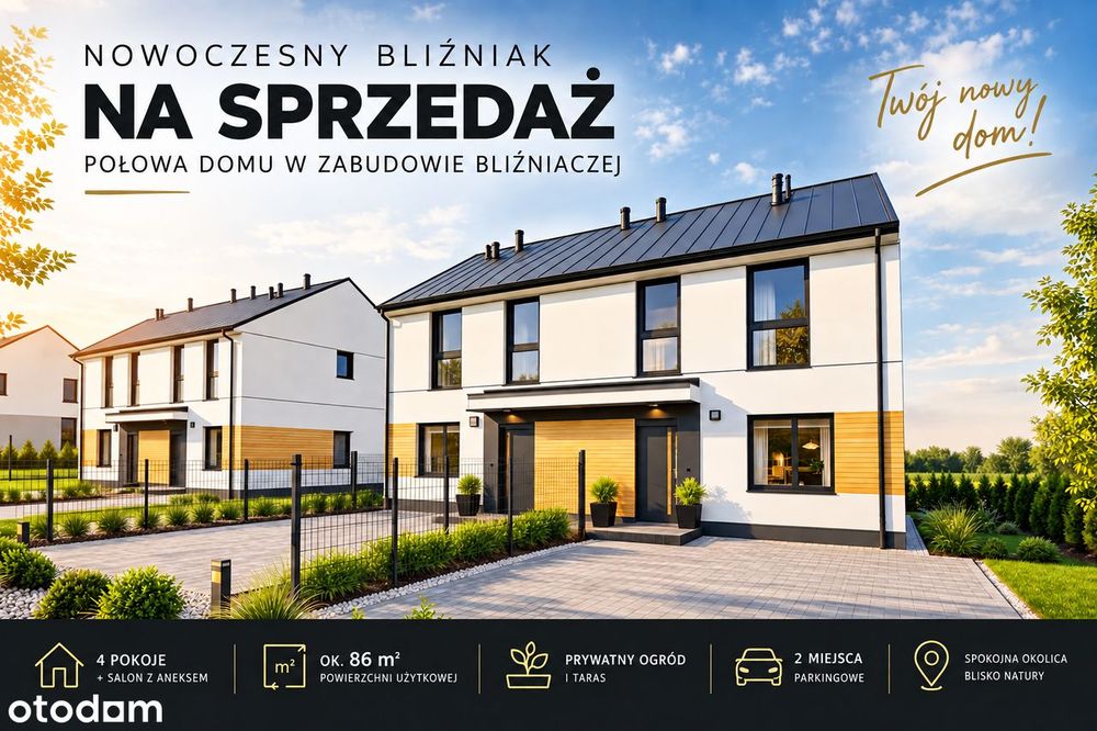 Nowoczesny dom w kameralnej zabudowie