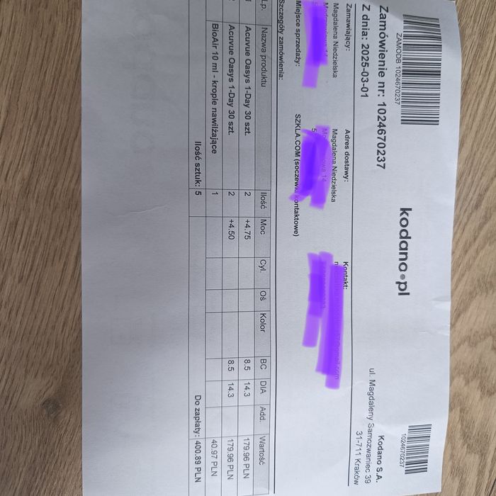 soczewki Acuvue Oasis 1-day 4 opakowania +4.5 i + 4.75