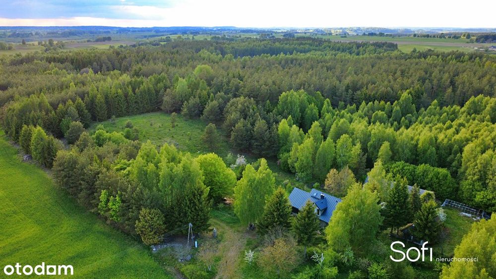 Azyl na Suwalszczyźnie – 2 ha bez sąsiadów, dom 258 m² do wykończenia