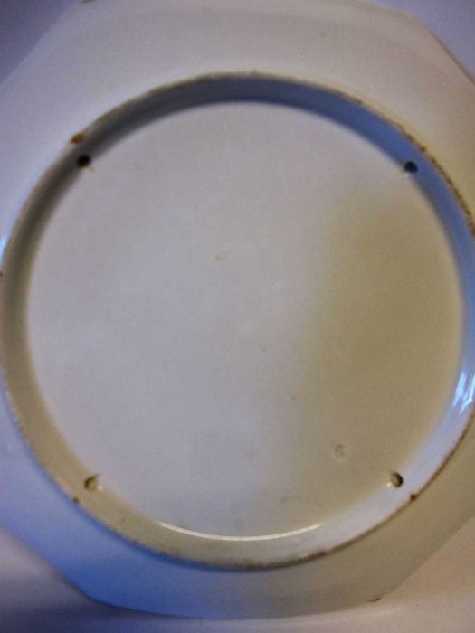 2 fantásticos antigos pratos franceses de pintados à mão-paisagens