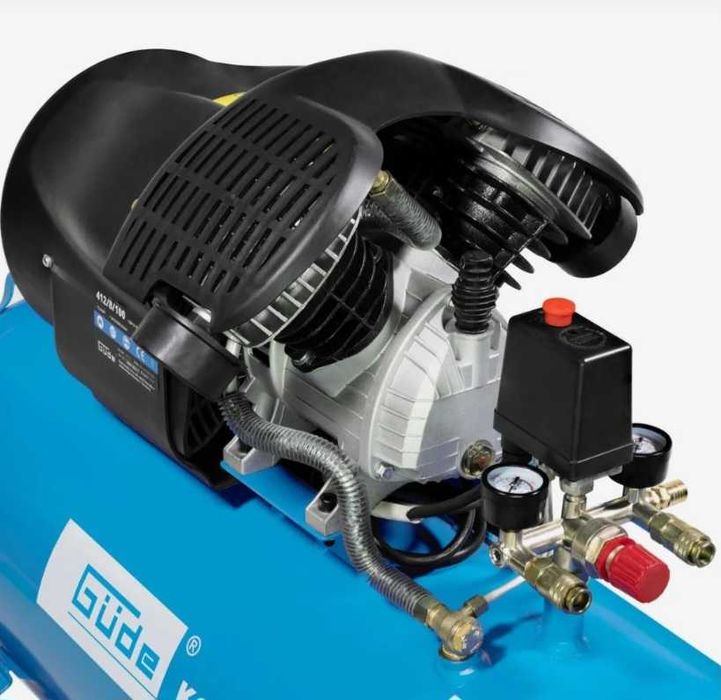 GÜDE Spreżarka Kompresor Kompresor powietrza 412/8/100 230V 2 cylindry