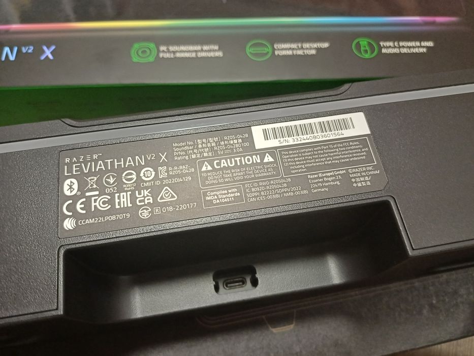 Razer , Leviathan V2 X Bluetooth , Gaming Speaker with RGB Lighting .