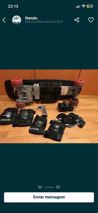 Skate ELETRICO com proteçoes