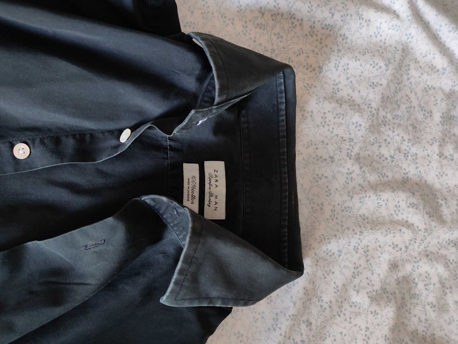 Camisa Zara preta homem