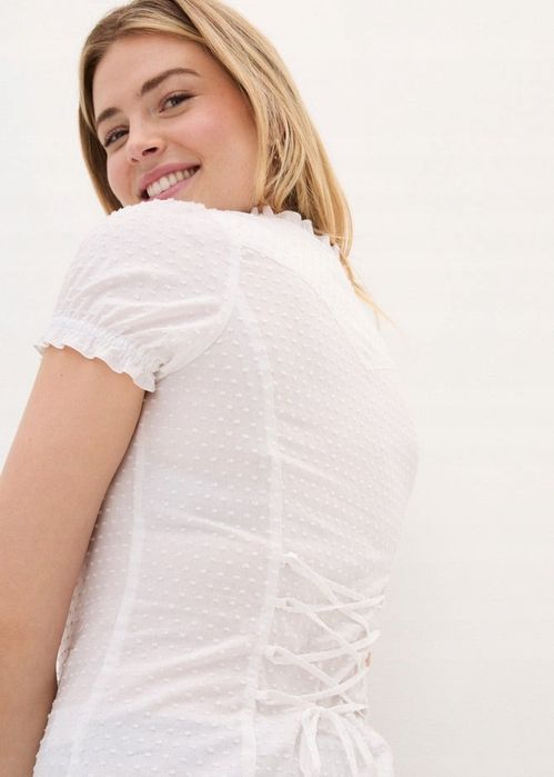 B.P.C bluzka w stylu ludowym biała ^46