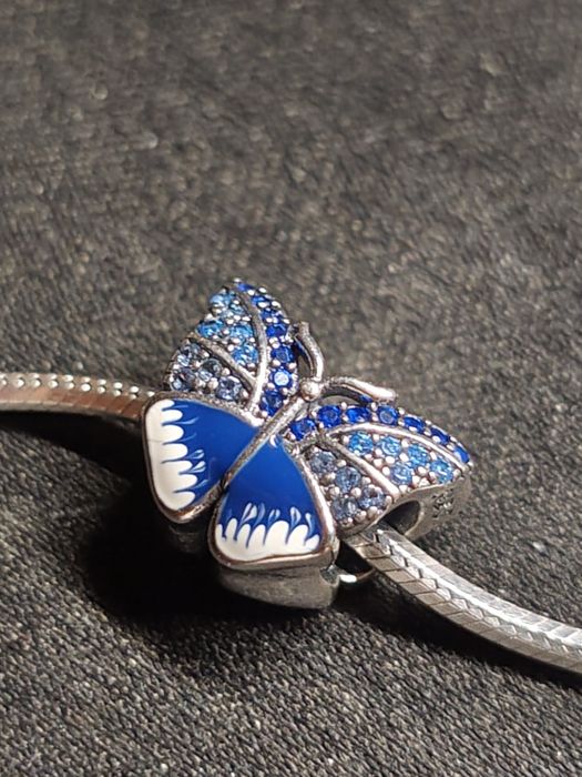 Charms zawieszka bransoletka modułowa motyl