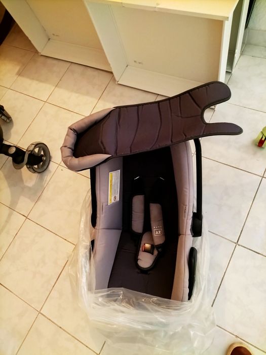 Carrinho de bebe com ovo