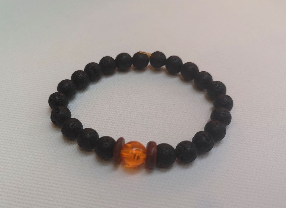 Bransoletka Kamień Naturalny Lawa Wulkaniczna W1