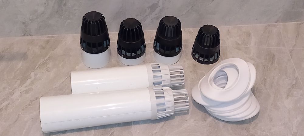 Коаксиальный дымоход к газовому котлу 60/100.Наконечник,прокладка.