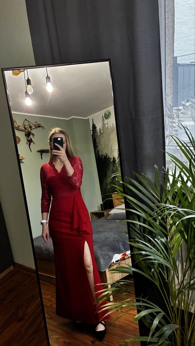 Czerwona sukienka maxi okazja