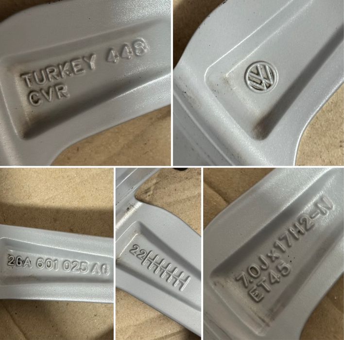 Диски Volkswagen R17 Golf Jetta Passat T-roc Tiguan VW Johannesburg VW