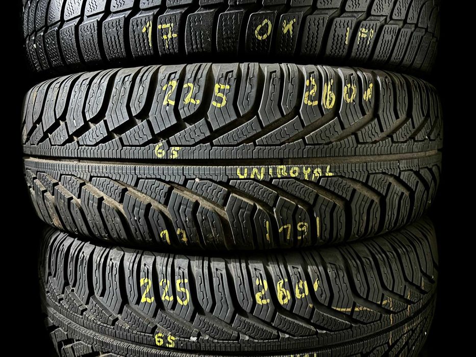 2X Opony Zimowe 225/65R17 UNIROYAL MS PLUS 77 XL 7.4MM 2019R CAŁE!