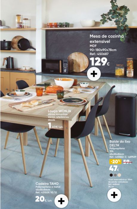 Mesa extensivel HOMA em MDF 78*90*90/180