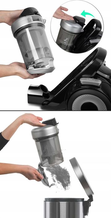 odkurzacz bezworkowy cyklonowy domowy hepa 12w1 mały mocny lekki