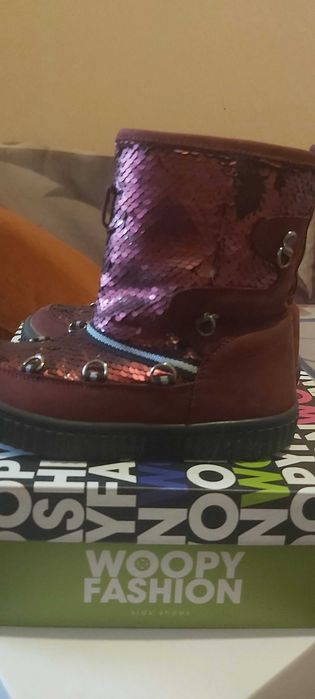 сапоги дитячі, зимові бордові на хутрі 28 розм,стелька 17