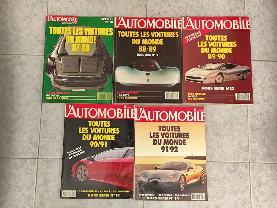 Lote 92 revistas de Carros, L'automobile, Auto etc.