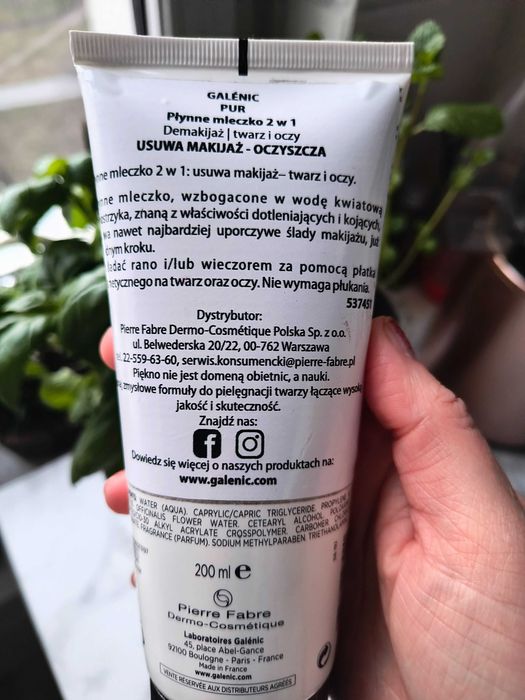 Galénic pur milk lotion do twarzy 2w1