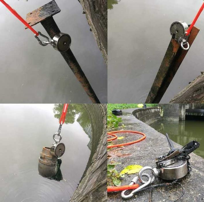 Íman Neodímio N52, 320Kg + Corda 20MT Pesca Magnética