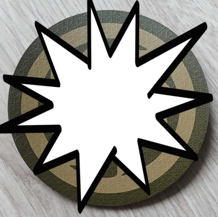 Słowiańska narzepka/naszywka okrągła coyote (2.1)