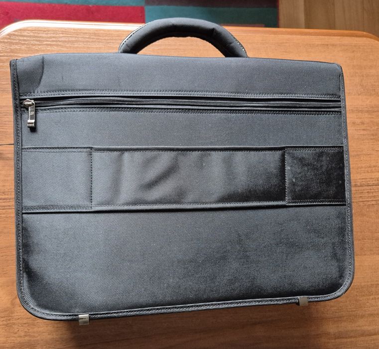 Teczka 2 komory na laptop rączka pasek z nylonu