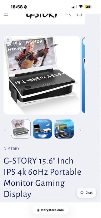 Ps5 fisico 825gb  com ecra 4k 60hz  portatil da G-story  mais um comando e spider man miles morales e spider man 2 em fisico